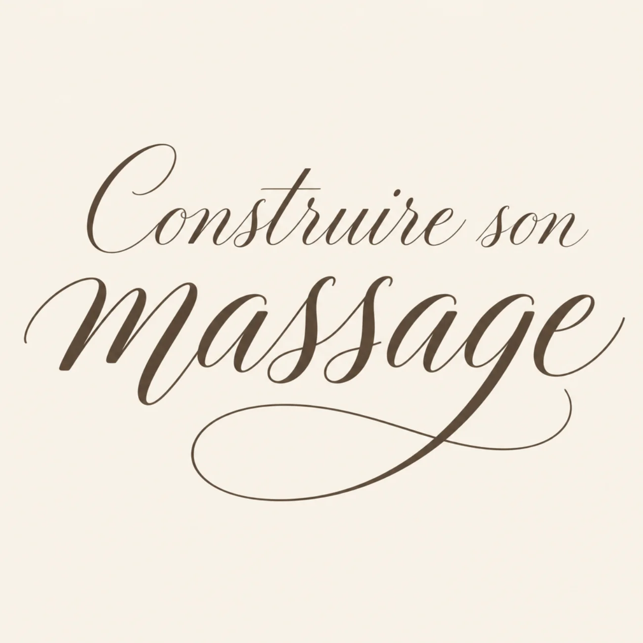 Construire son massage